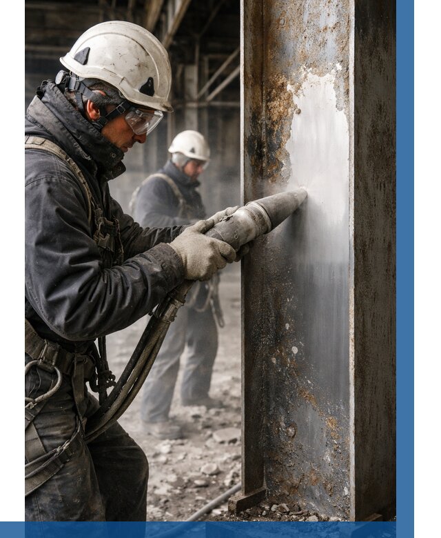 Удаление старой краски с металла в Альметьевске от 467 р. | ВЫСОТНИК-Льм