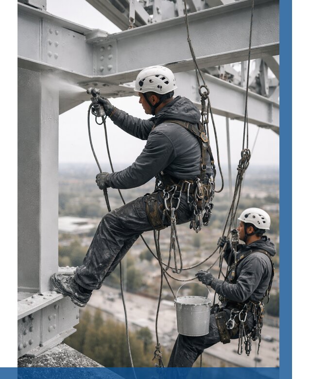 Покраска металлоконструкций на высоте в Альметьевске 363 р |ВЫСОТНИК-Льм