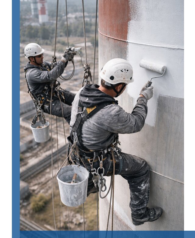 Покраска дымовых труб в Альметьевске: антикоррозийная защита и восстановление