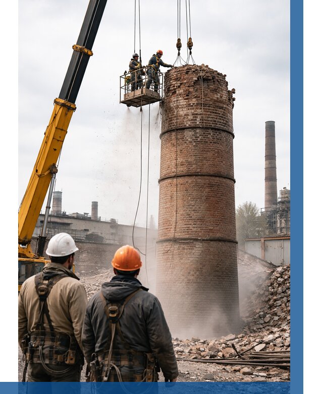 Демонтаж дымовой трубы в Альметьевске от 93420 р. | ВЫСОТНИК-Льм, смета