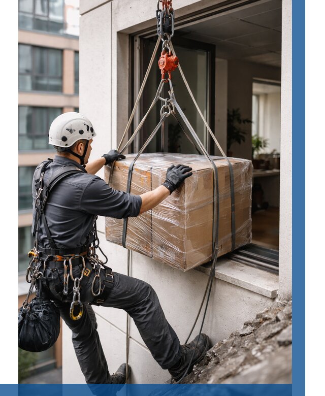 Подъем груза через окно в Альметьевске от 4671 р. | ВЫСОТНИК-Льм