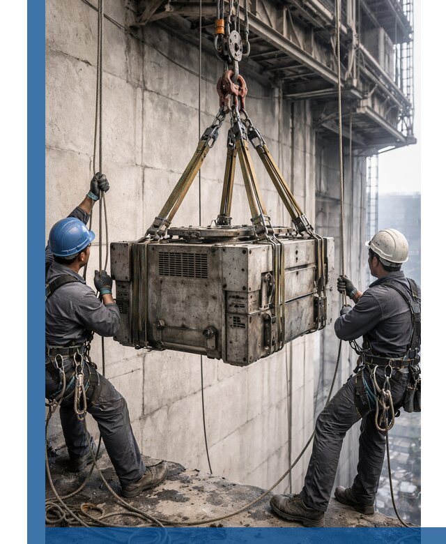 Такелажные работы на высоте, подъем и монтаж грузов в Альметьевске