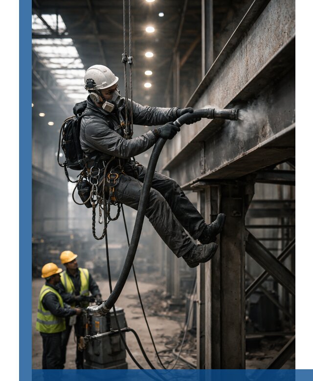 Обеспыливание конструкций в цехах промышленного производства в Альметьевске