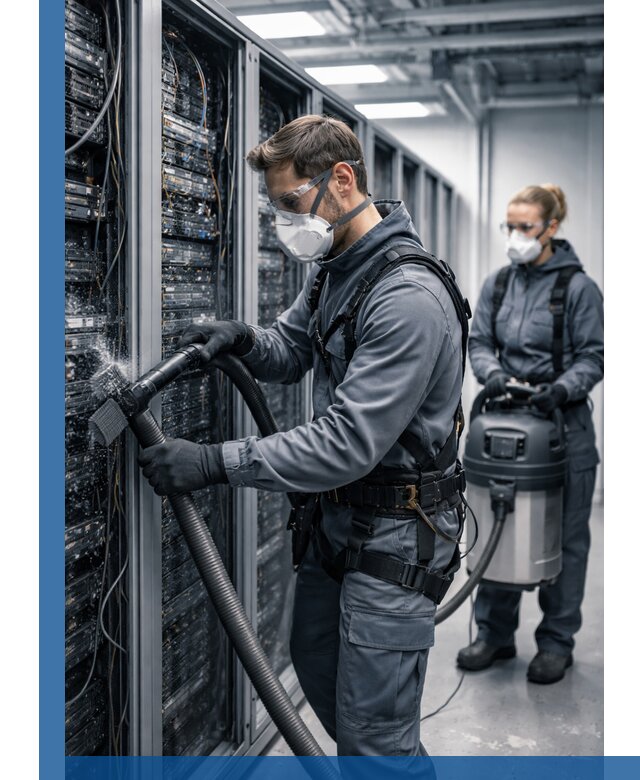 Обеспыливание серверной комнаты в Альметьевске, профессиональная очистка