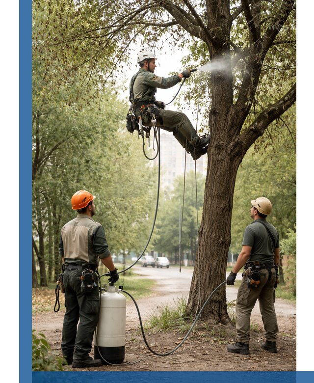 Обработка деревьев от вредителей в Альметьевске профессиональная защита