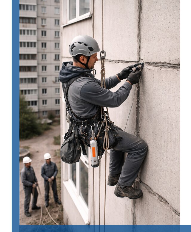 Обследование межпанельных швов и герметизация в Альметьевске