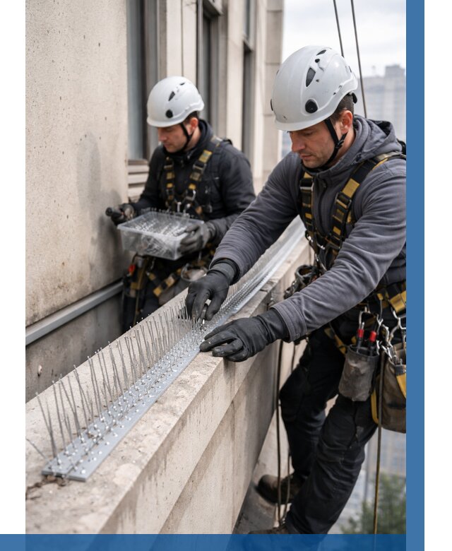 Установка шипов от птиц в Альметьевске от 882 р. | ВЫСОТНИК-Льм